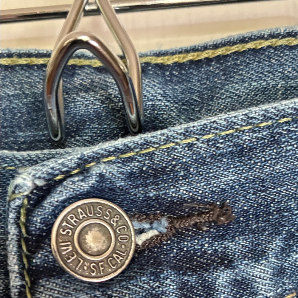 Levi's Men's Straight Jeans - Classic Blue - Picture 5 of 13